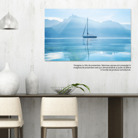 Barca pe Lac în Zona Montană - Frumusețea Naturii, Marime 40x25CM [2]