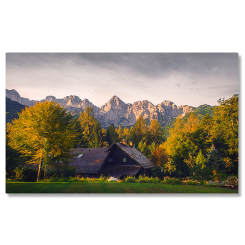 Tablou Canvas Peisaj cu Varfuri de Munte si Foliage Colorat, Europa, Calatorie, Parc, Roca 2711 40x25CM [0]