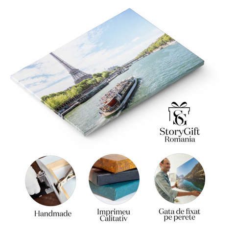 Vedere Spectaculară a Turnului Eiffel și Skyline-ului Parisian, Marime 40x25CM [1]