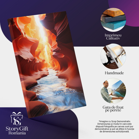 Peisaj Extravagant cu Râu Curgător - Pictură Digitală, Marime 40x25CM [1]