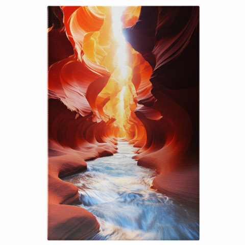 Peisaj - Peisaj Extravagant cu Râu Curgător - Pictură Digitală, Marime 40x25CM