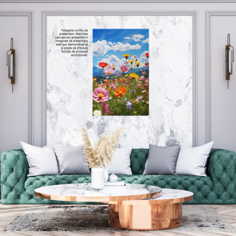 Peisaj cu Flori de Câmp - Pictură Digitală de Natură, Marime 40x25CM [3]