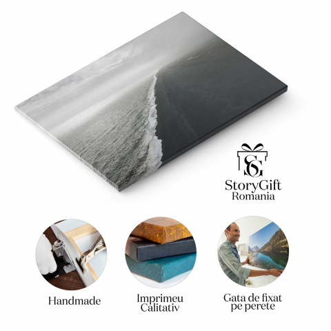 Tablou Canvas Peisaj Litoral în Islanda: Călătorind prin țara Gheizerelor, Marime 40x25CM [1]