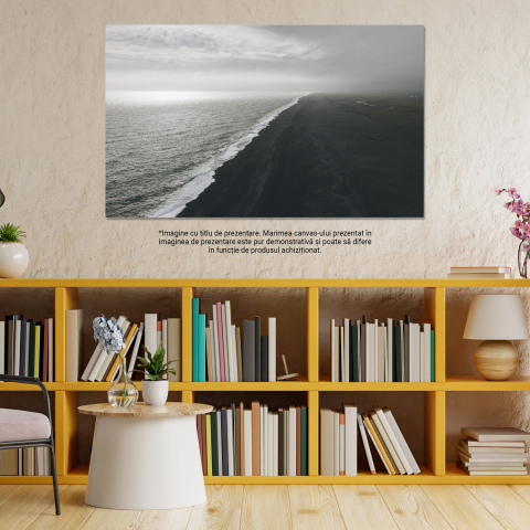 Tablou Canvas Peisaj Litoral în Islanda: Călătorind prin țara Gheizerelor, Marime 40x25CM [2]