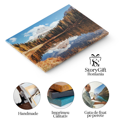 Tablou Canvas: Peisaj Montan in Lumina Zilei 40x25CM [1]