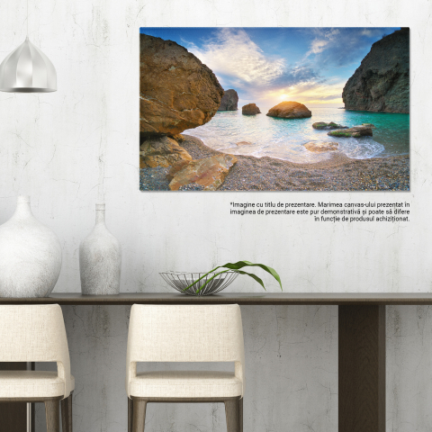 Tablou Canvas Peisaj Natural la Mare, apus, coasta, ocean, plaja, peisaj marin 70x50CM [2]