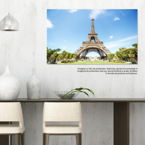 Peisaj Urban cu Turnul Eiffel – Tablou Canvas, Marime 40x25CM [2]