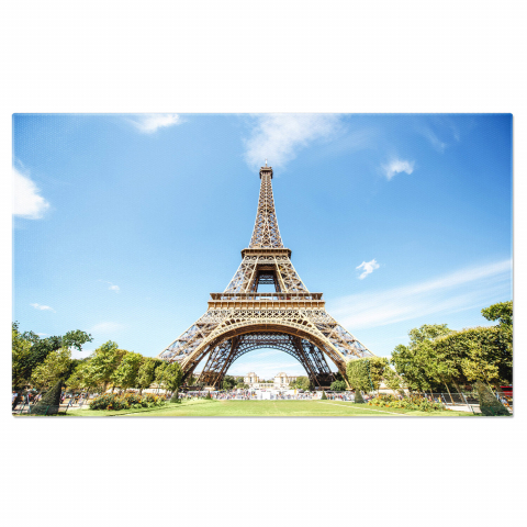 Atracții Turistice - Peisaj Urban cu Turnul Eiffel – Tablou Canvas, Marime 40x25CM