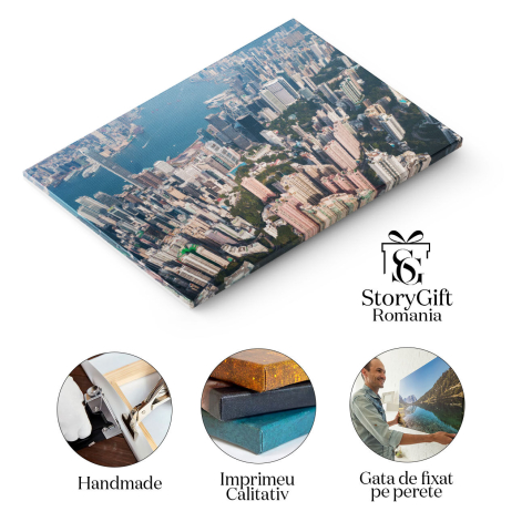 Tablou Canvas Peisaj Urban Hong Kong, architecture, Hong Kong, peisaj, ora 2391 40x25CM [1]