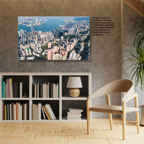 Tablou Canvas Peisaj Urban Hong Kong, architecture, Hong Kong, peisaj, ora 2391 40x25CM [2]
