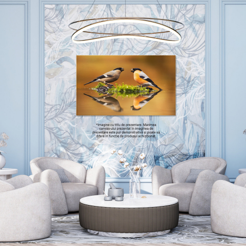 Pereche de Ciocănitori Eurasiatice pe Lac - Eleganță și Natură, Marime 40x25CM [2]