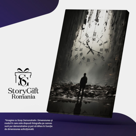 Tablou Canvas:  Persoana care a pierdut notiunea timpului in pestera - abstract Pictura Digitala 40x25CM [4]
