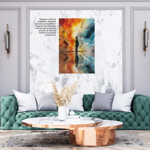 Tablou Canvas Persoană Masculină în Palton Verde, Marime 40x25CM [2]