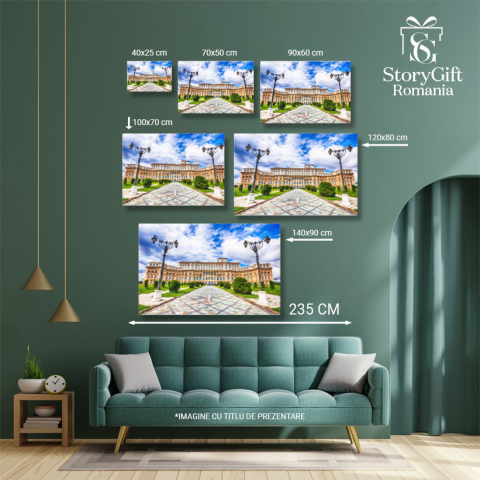 Tablou Canvas: Perspective Asupra Bucurestiului - Arhitectura, Capitala, Centru, Urban 40x25CM [4]