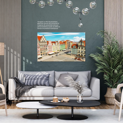 Tablou Canvas: Piața Centrală din Polonia - Un Omagiu Arhitectural European, Marime 40x25CM [3]