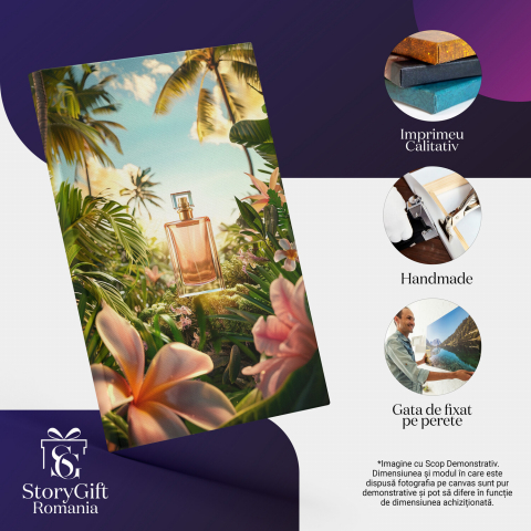 Picături de Parfum Roze - Mireasma Florilor de la Tropicele Arzătoare, Marime 40x25CM [1]