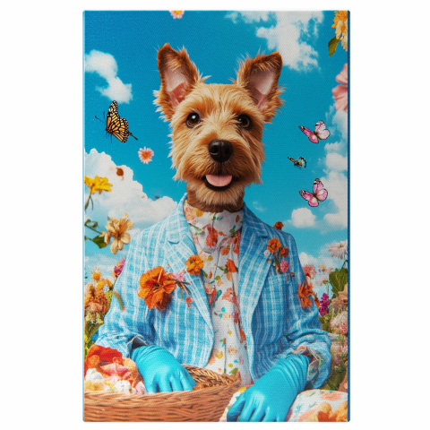 Flori - Tablou Canvas Personalizat - Animal Picnic în Lan de FloriMarime 40x25CM