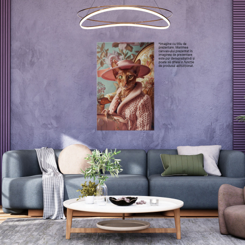 Tablou Canvas Pisica Sfinx și Stilul Luxos - Elemente Hermes, Marime 40x25CM [2]