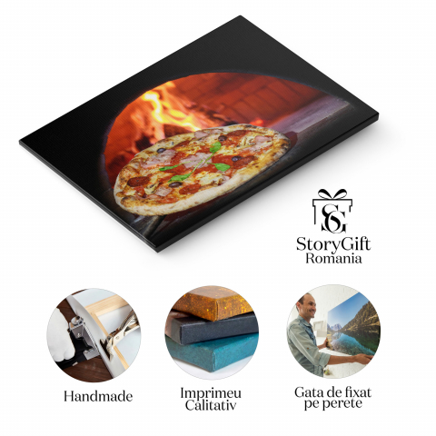 Pizza Tradițională în Cuptor de Lemn: Aroma Mozzarella și Experiența Pizzeriei, Marime 40x25CM [1]