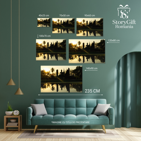 Tablou Canvas Plaja de Vara in Grecia, Myrtos Beach in Kefalonia, grecia, mare, vara, peisaj, turcoaz. 120x80CM [2]