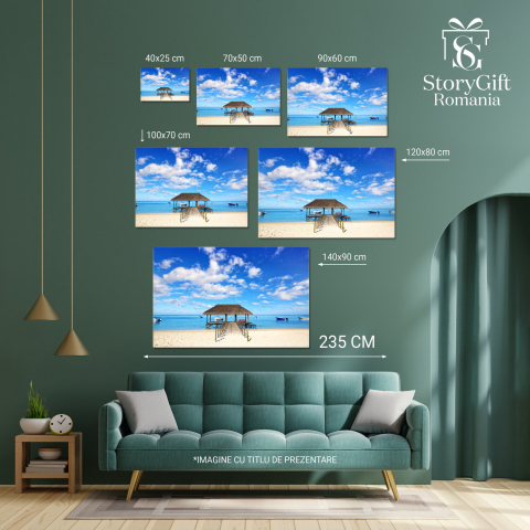 Plaja Idilică din Mauritius: Un Paradis Tropical, Marime 40x25CM [3]