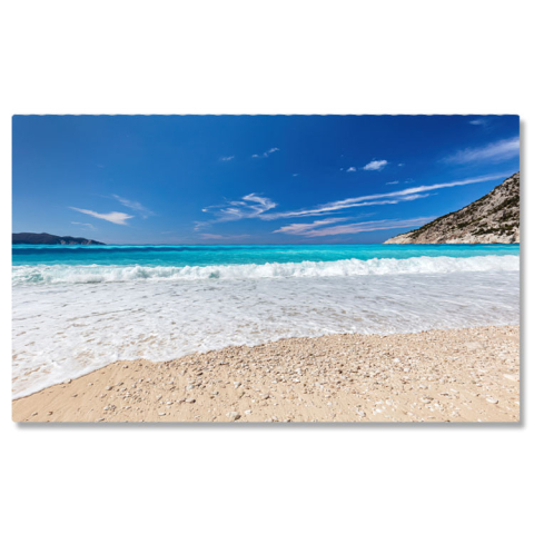 Tablouri Canvas - Tablou Canvas: Plaja Paradisiaca Myrtos - Turquoise si Relaxare 40x25CM