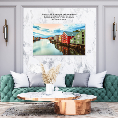 Tablouri Canvas - Tablou Canvas Plaja Tropicala, resort, plaja, palmieri, ocean, paradis, turism, vara 40x25CM