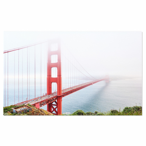 Podul Golden Gate la Vedere: Bijuterie înaltată de Plajă și Oceanul Pacific, Marime 40x25CM