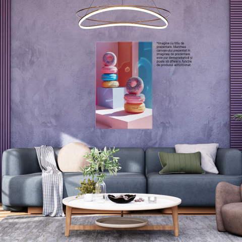 Tablou Canvas Pofta de Gogoși - Delicii Pufoase pe Cuburi, Marime 40x25CM [2]