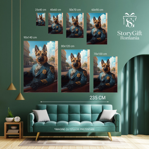 Tablou Canvas Personalizat Polițist RegalMarime 120x80CM [5]