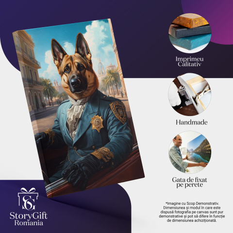 Tablou Canvas Personalizat Polițist RegalMarime 120x80CM [3]
