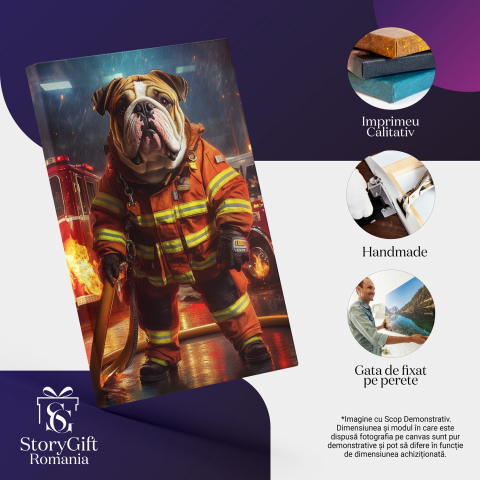 Tablou Canvas Personalizat Pompier În Acțiune
Marime 40x25CM [3]