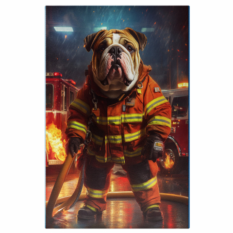 Meserii - Tablou Canvas Personalizat Pompier În Acțiune
Marime 40x25CM