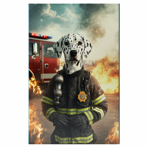 Meserii - Tablou Canvas Personalizat Pompier În AcțiuneMarime 40x25CM