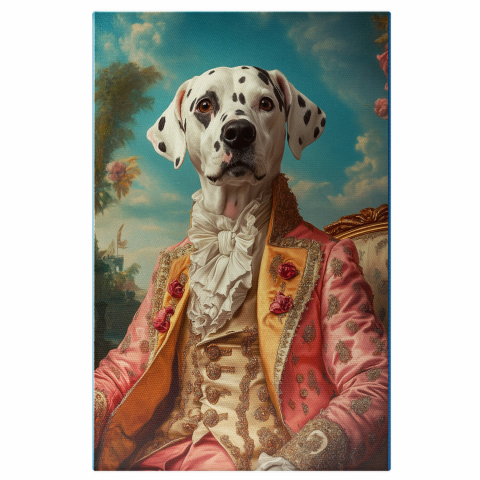 Regal -  Tablou Canvas Personalizat Conte Regal Cu Trandafiri Roșii Și Ținută RozMarime 40x25CM