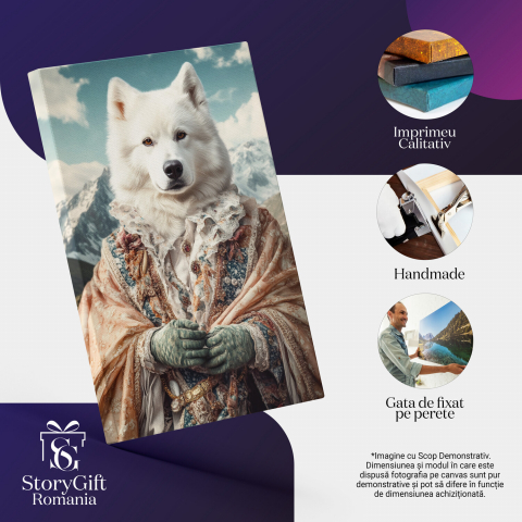 Tablou Canvas Personalizat Portret Contesă Regală cu Guler Stil Ruff
Marime 120x80CM [3]