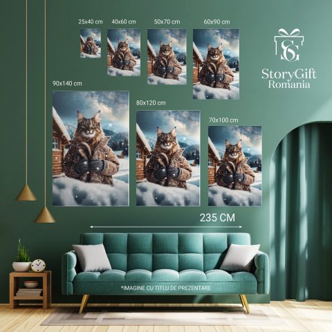 Tablou Canvas Jachetă Galbenă și Polul NordMarime 120x80CM [5]