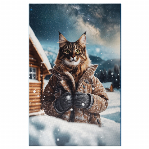 Natură - Tablou Canvas Jachetă Galbenă și Polul NordMarime 140x90CM