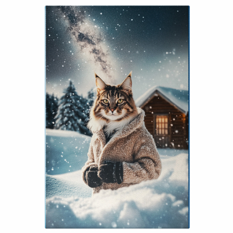 Natură - Tablou Canvas Pulover Croșetat la Polul NordMarime 40x25CM