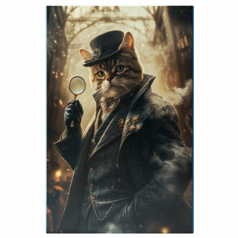 Meserii - Tablou Canvas Personalizat Portret Detectiv Stil Sherlock HolmesMarime 40x25CM