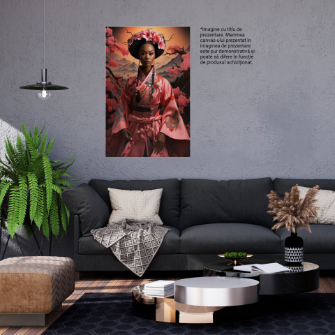 Tablou Canvas - Portret Fată Pirat cu Ținută Tradițională Asiatică, Marime 40x25CM [2]