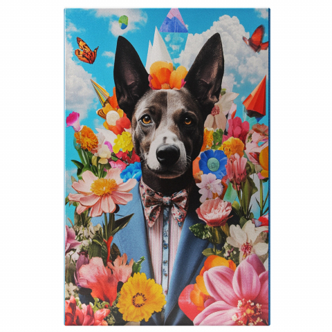 Abstract - Portret Ceresc - Tinuta Office și Flori Colorate
Marime 40x25CM