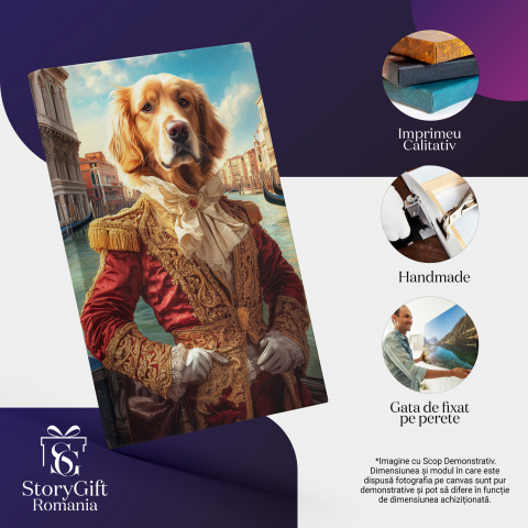  Tablou Canvas Personalizat Portret Regal În VenețiaMarime 40x25CM [3]