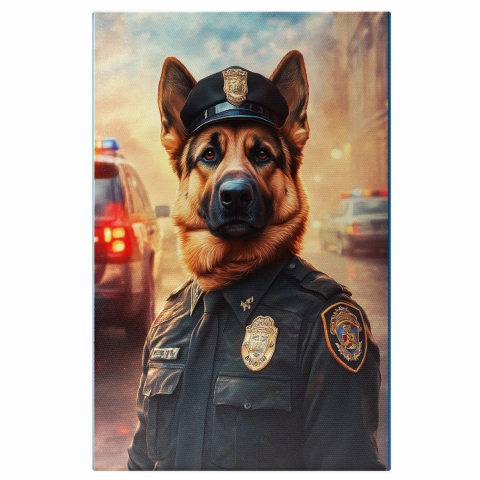 Meserii - Tablou Canvas Personalizat Polițist Cu Insigna De Aur
Marime 40x25CM