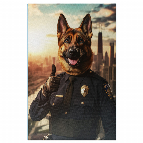 Meserii - Tablou Canvas Personalizat Polițist Arătând Semnul OK
Marime 40x25CM