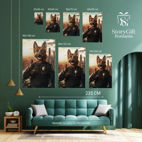 Tablou Canvas Personalizat Polițist Arătând Semnul OK
Marime 120x80CM [5]