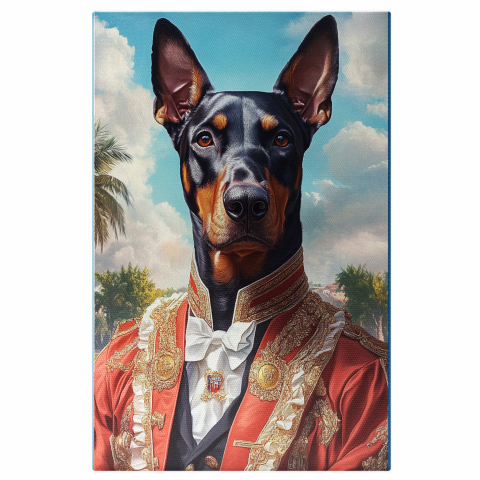 Personalizate cu Animalul Tau -  Tablou Canvas Personalizat Portret Regal Cu Jachetă Roșie Și Detalii Aurii




Marime 140x90CM