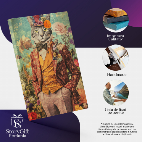 Portret Regal cu Guler Ruff - Vestă, Sacou și Papion Masiv
Marime 40x25CM [3]