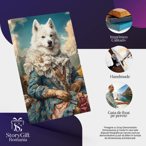 Tablou Canvas Personalizat Portret Regal cu Guler Stil Ruff
Marime 90x60CM [3]