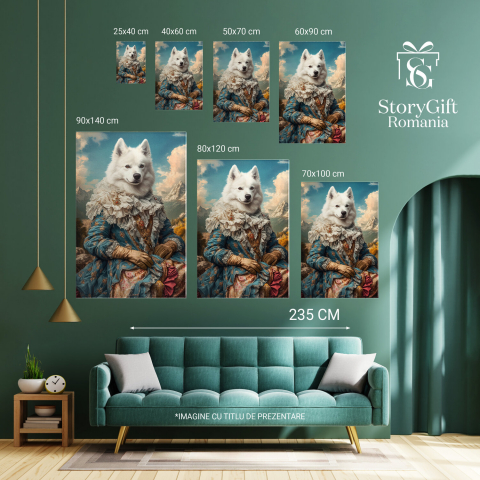 Tablou Canvas Personalizat Portret Regal cu Guler Stil Ruff
Marime 90x60CM [5]